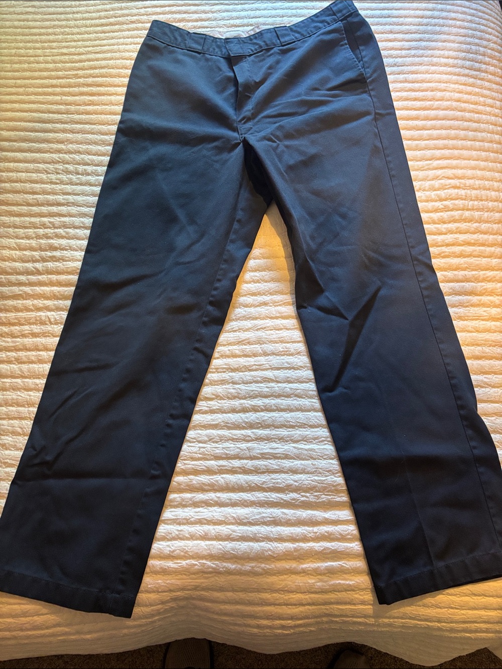 Dickies Men's Straight-Leg Pants in Navy Blue